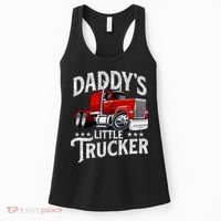 Daddy's Little Trucker Semi Truck Driver Trucking Women's Tank Top thumb 0