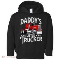 Daddy's Little Trucker Semi Truck Driver Trucking Toddler Hoodie thumb 0