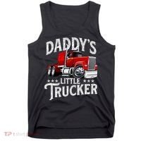 Daddy's Little Trucker Semi Truck Driver Trucking Tank Top thumb 0