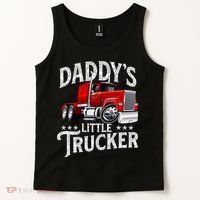 Daddy's Little Trucker Semi Truck Driver Trucking Tank Top thumb 2