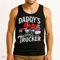 Daddy's Little Trucker Semi Truck Driver Trucking Tank Top thumb 3