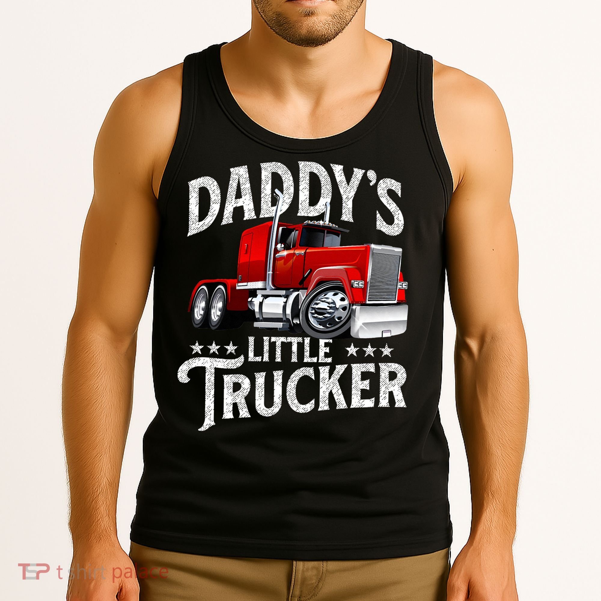 Daddy's Little Trucker Semi Truck Driver Trucking Tank Top