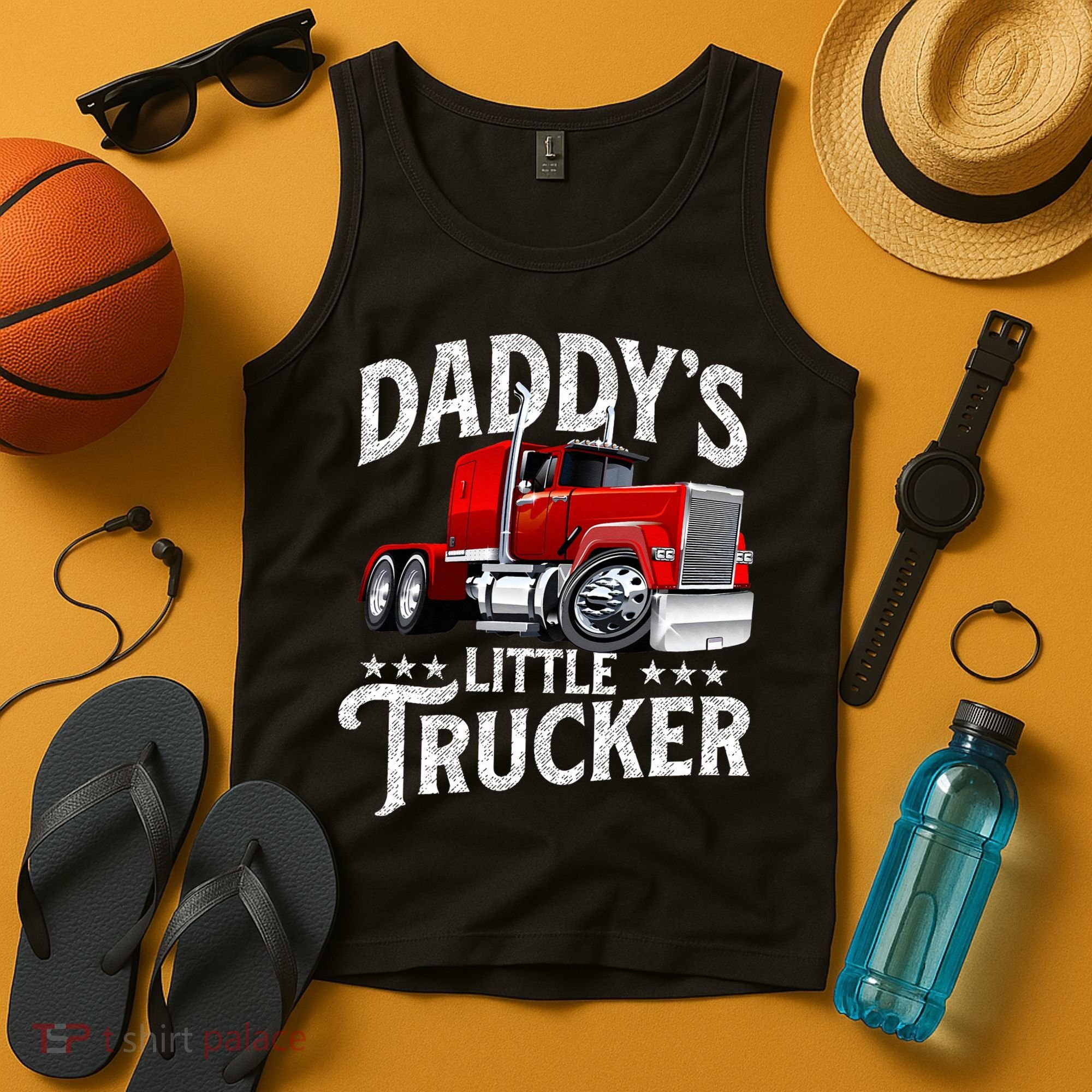 Daddy's Little Trucker Semi Truck Driver Trucking Tank Top