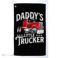 Daddy's Little Trucker Semi Truck Driver Trucking Golf Towel thumb 0