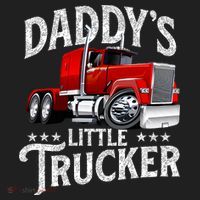 Daddy's Little Trucker Semi Truck Driver Trucking Golf Towel thumb 3