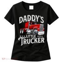 Daddy's Little Trucker Semi Truck Driver Trucking Women's T-Shirt thumb 0