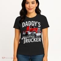 Daddy's Little Trucker Semi Truck Driver Trucking Women's T-Shirt thumb 4