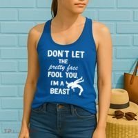 Don't Let The Pretty Face Fool You Wrestling Women's Tank Top thumb 2