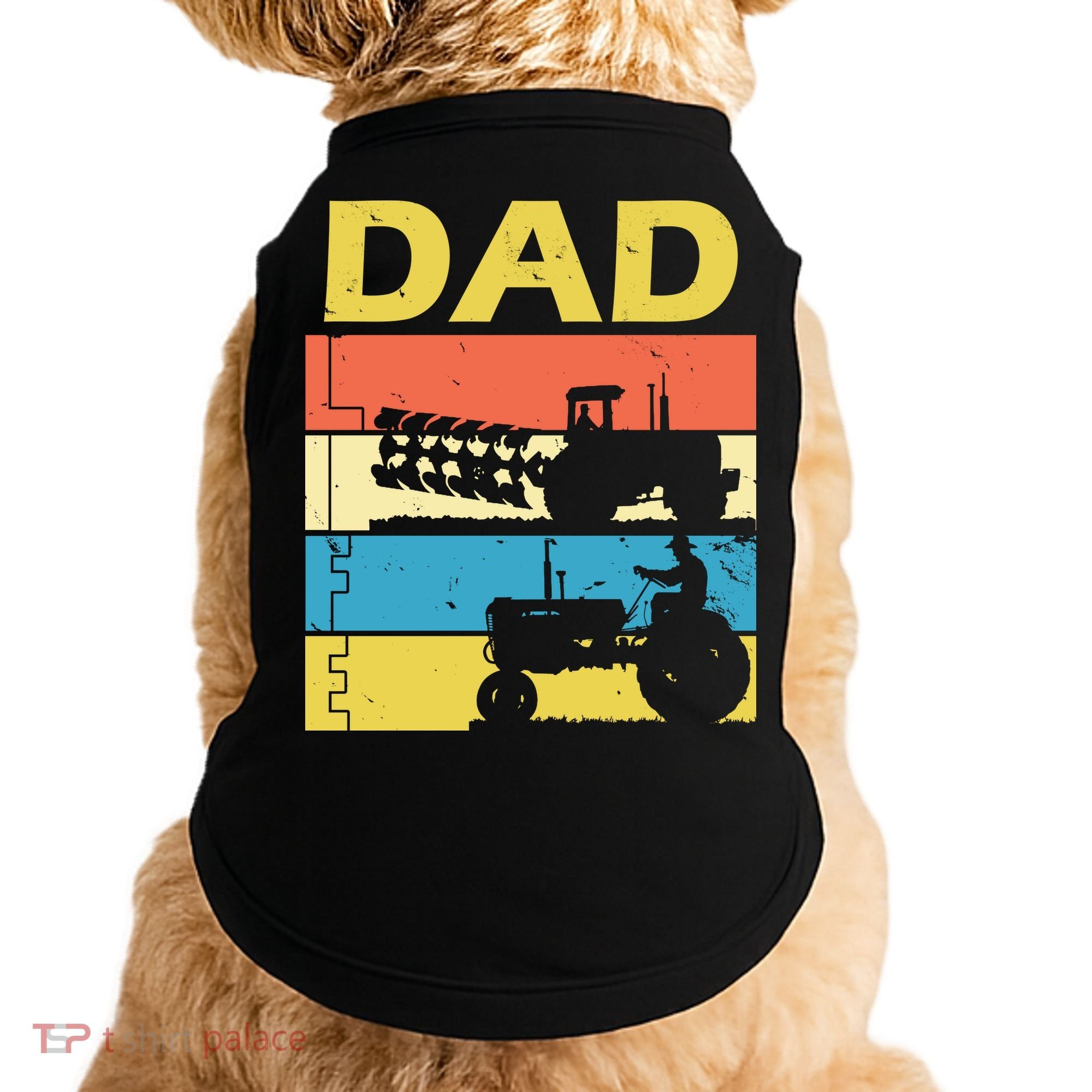 Dad Life Tractor Farmer Retro Tractor Doggie Tank