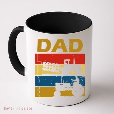 Dad Life Tractor Farmer Retro Tractor Coffee Mug