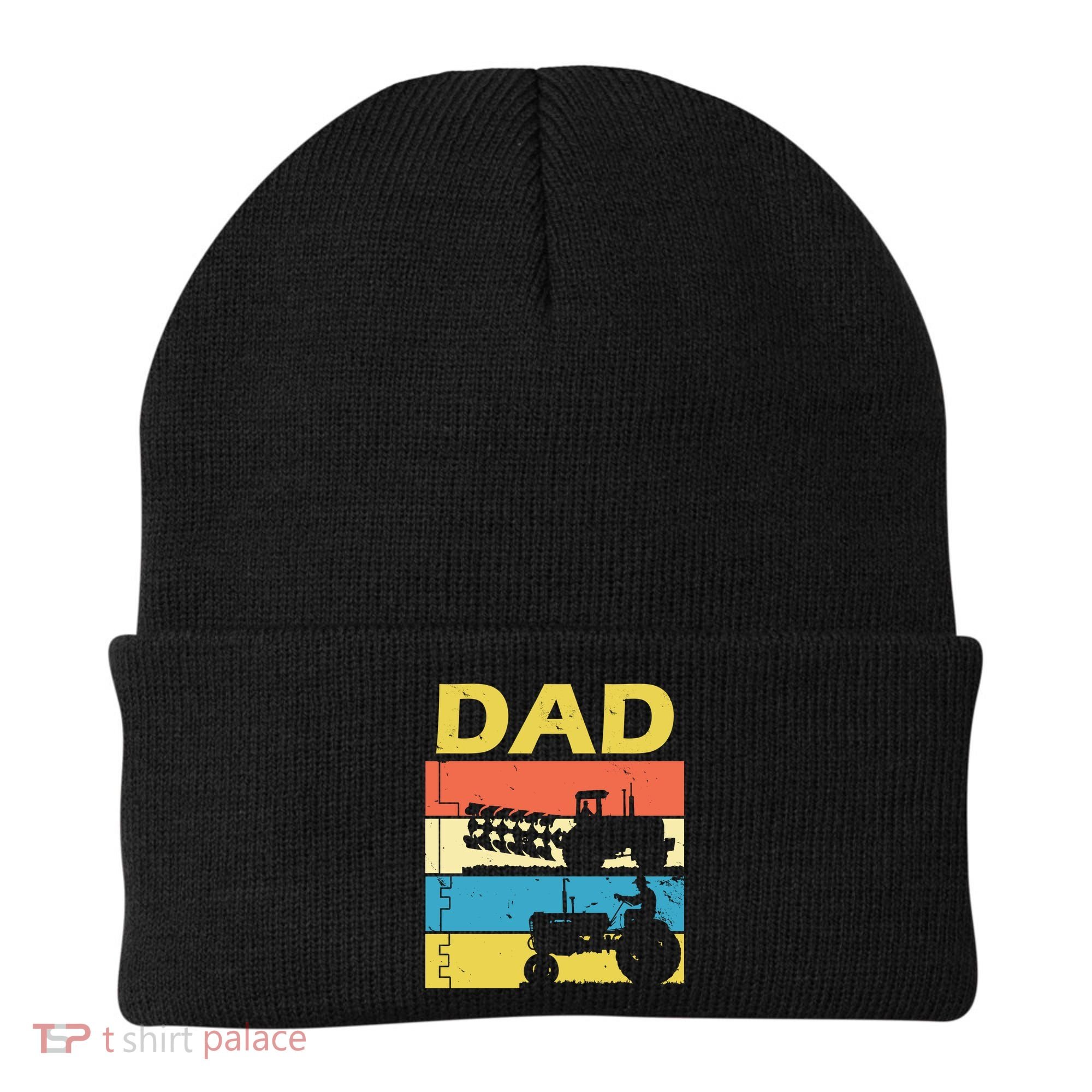 Dad Life Tractor Farmer Retro Tractor Beanie