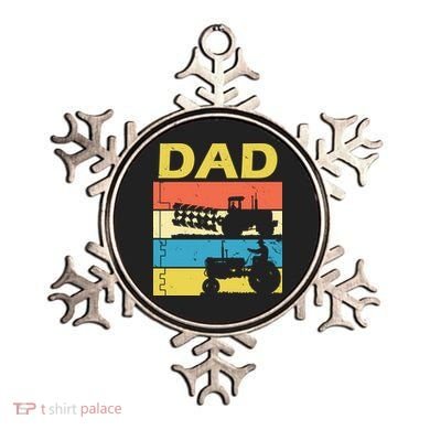Dad Life Tractor Farmer Retro Tractor Ornament
