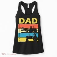 Dad Life Tractor Farmer Retro Tractor Women's Tank Top thumb 0