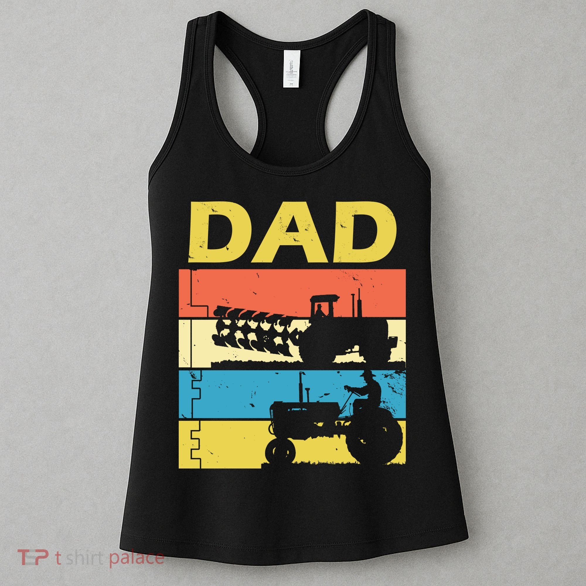 Dad Life Tractor Farmer Retro Tractor Women's Tank Top