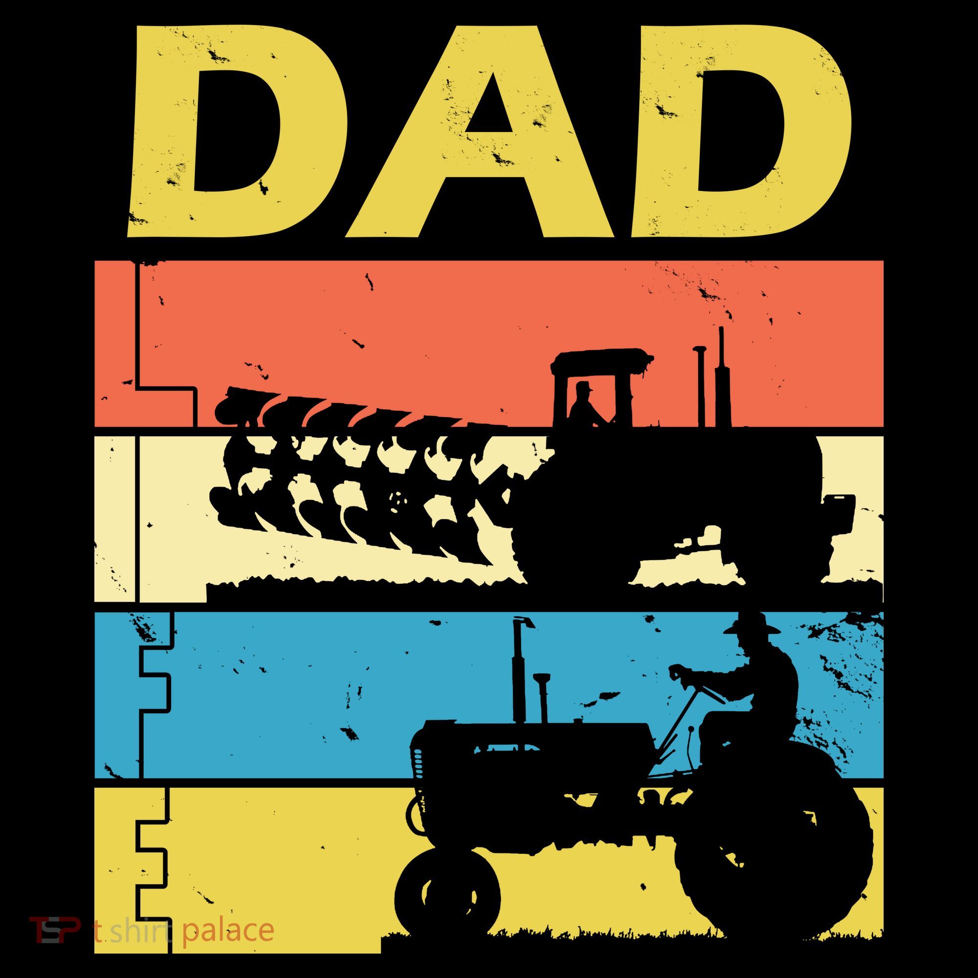 Dad Life Tractor Farmer Retro Tractor Baby Bodysuit