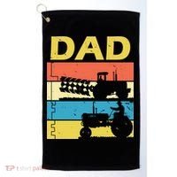 Dad Life Tractor Farmer Retro Tractor Golf Towel thumb 0