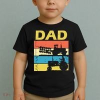 Dad Life Tractor Farmer Retro Tractor Toddler T-Shirt thumb 2