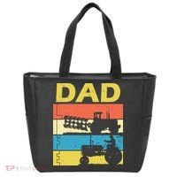 Dad Life Tractor Farmer Retro Tractor Tote Bag thumb 0