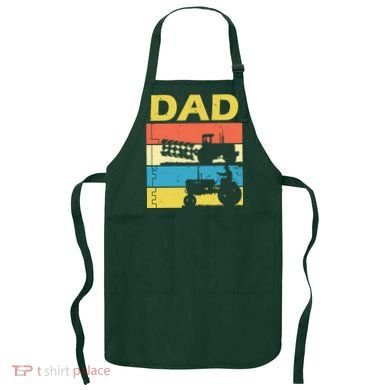 Dad Life Tractor Farmer Retro Tractor Apron