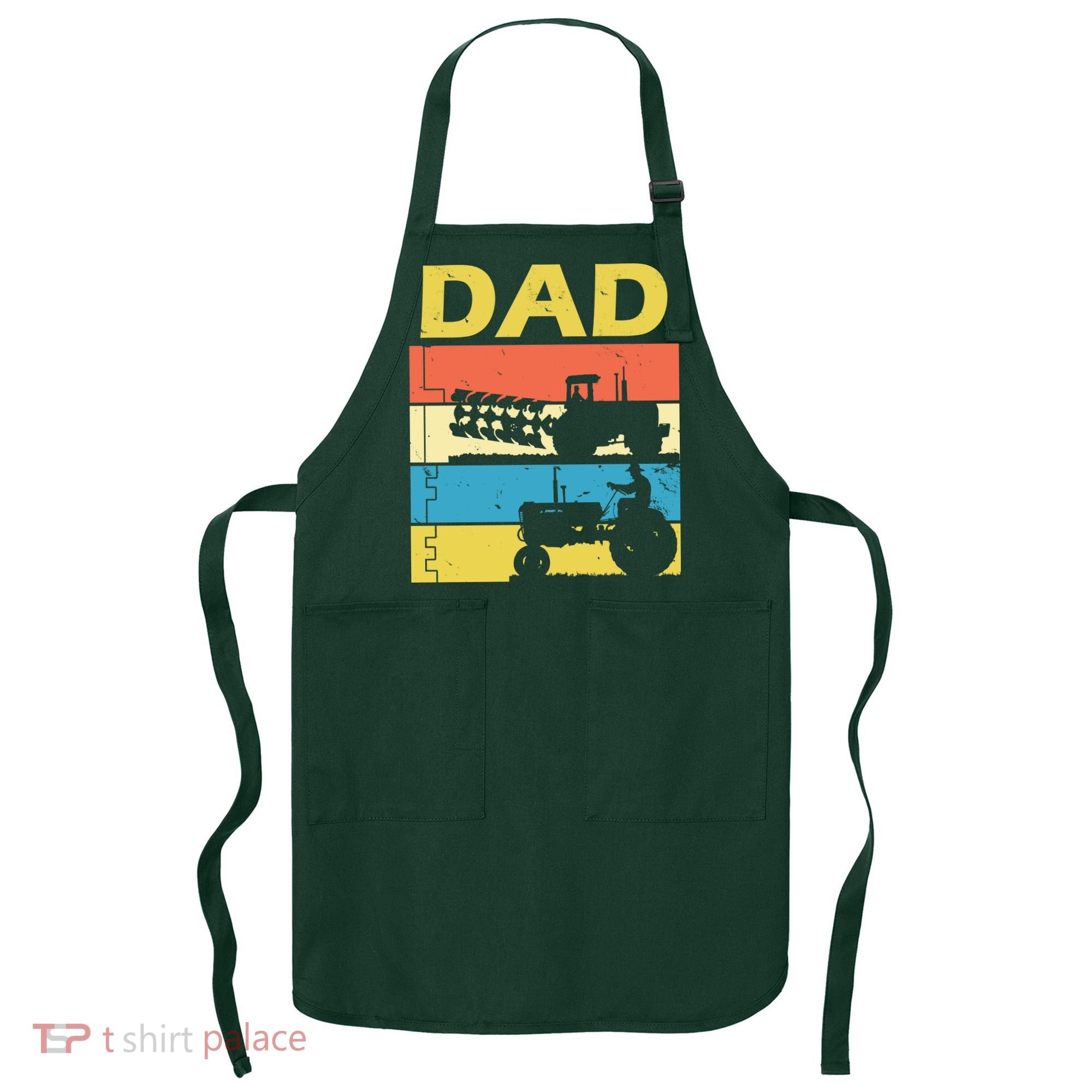Dad Life Tractor Farmer Retro Tractor Apron