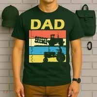 Dad Life Tractor Farmer Retro Tractor T-Shirt thumb 6