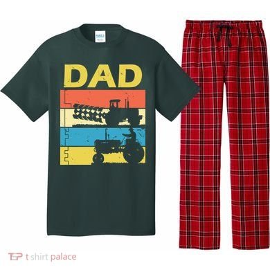 Dad Life Tractor Farmer Retro Tractor Pajama Set