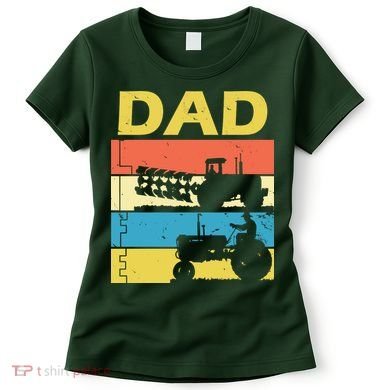 Dad Life Tractor Farmer Retro Tractor Women's T-Shirt