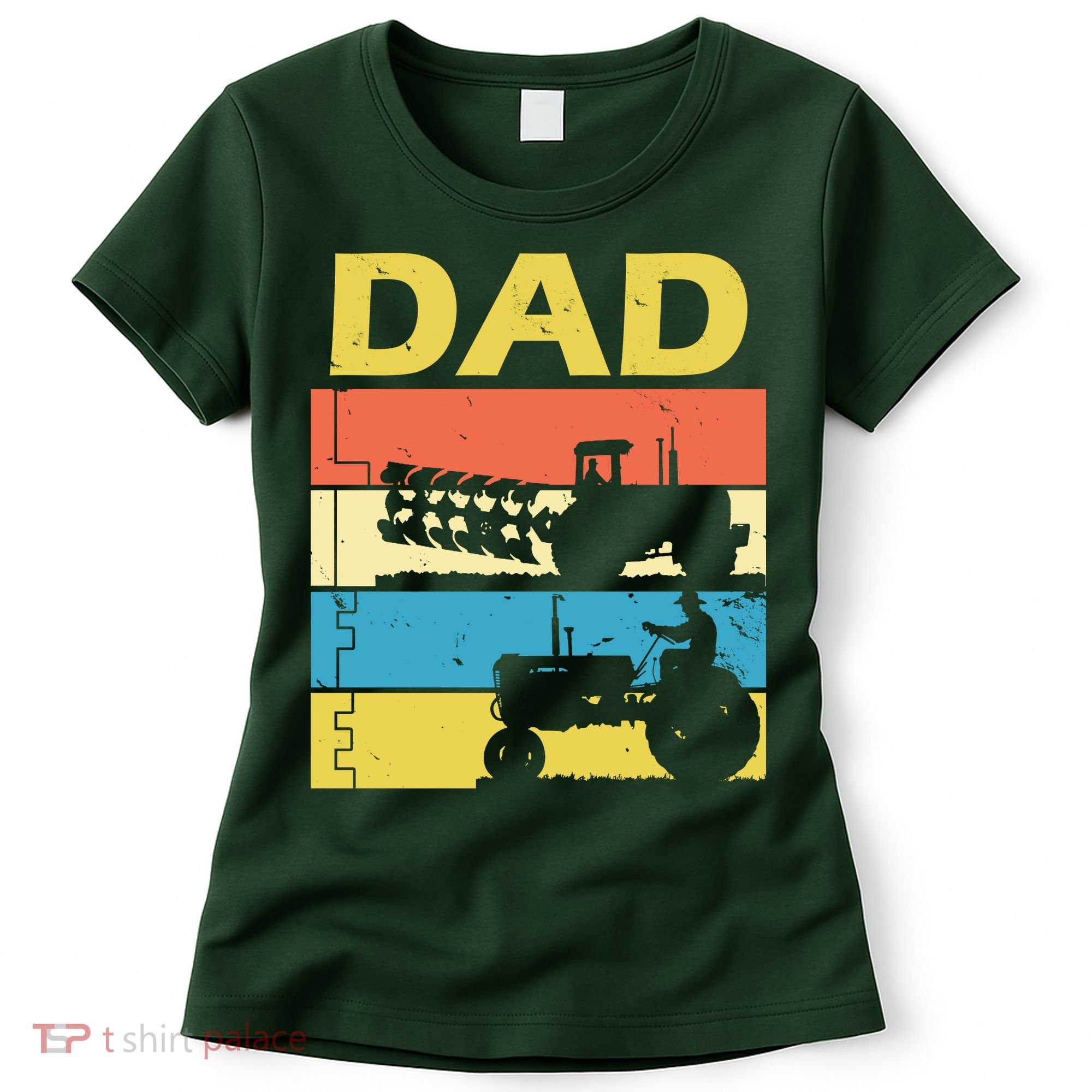 Dad Life Tractor Farmer Retro Tractor Women's T-Shirt
