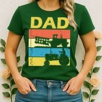 Dad Life Tractor Farmer Retro Tractor Women's T-Shirt thumb 2