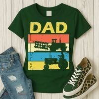 Dad Life Tractor Farmer Retro Tractor Women's T-Shirt thumb 3
