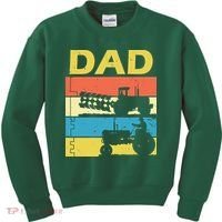 Dad Life Tractor Farmer Retro Tractor Kids Sweatshirt thumb 0