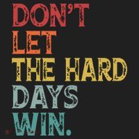 Dont Let The Hard Days Win Quote Funny Golf Towel thumb 3
