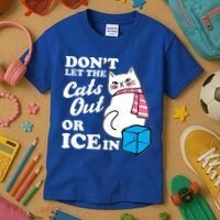 Don't Let The Cats Out Or ICE In Anti ICE Kids T-Shirt thumb 3