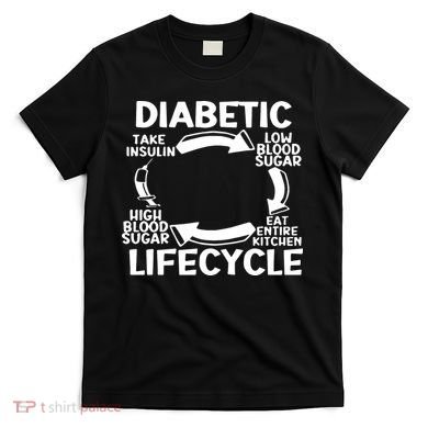 Diabetic Lifecycle Type 1 Diabetes Warrior T-Shirt