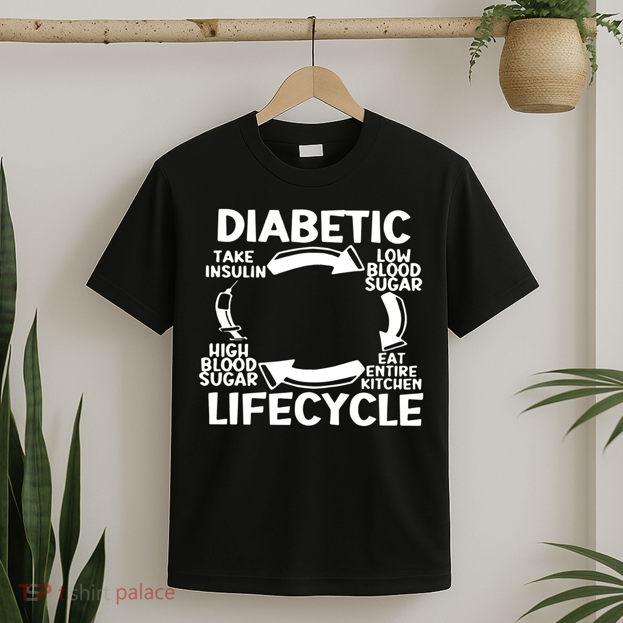 Diabetic Lifecycle Type 1 Diabetes Warrior T-Shirt