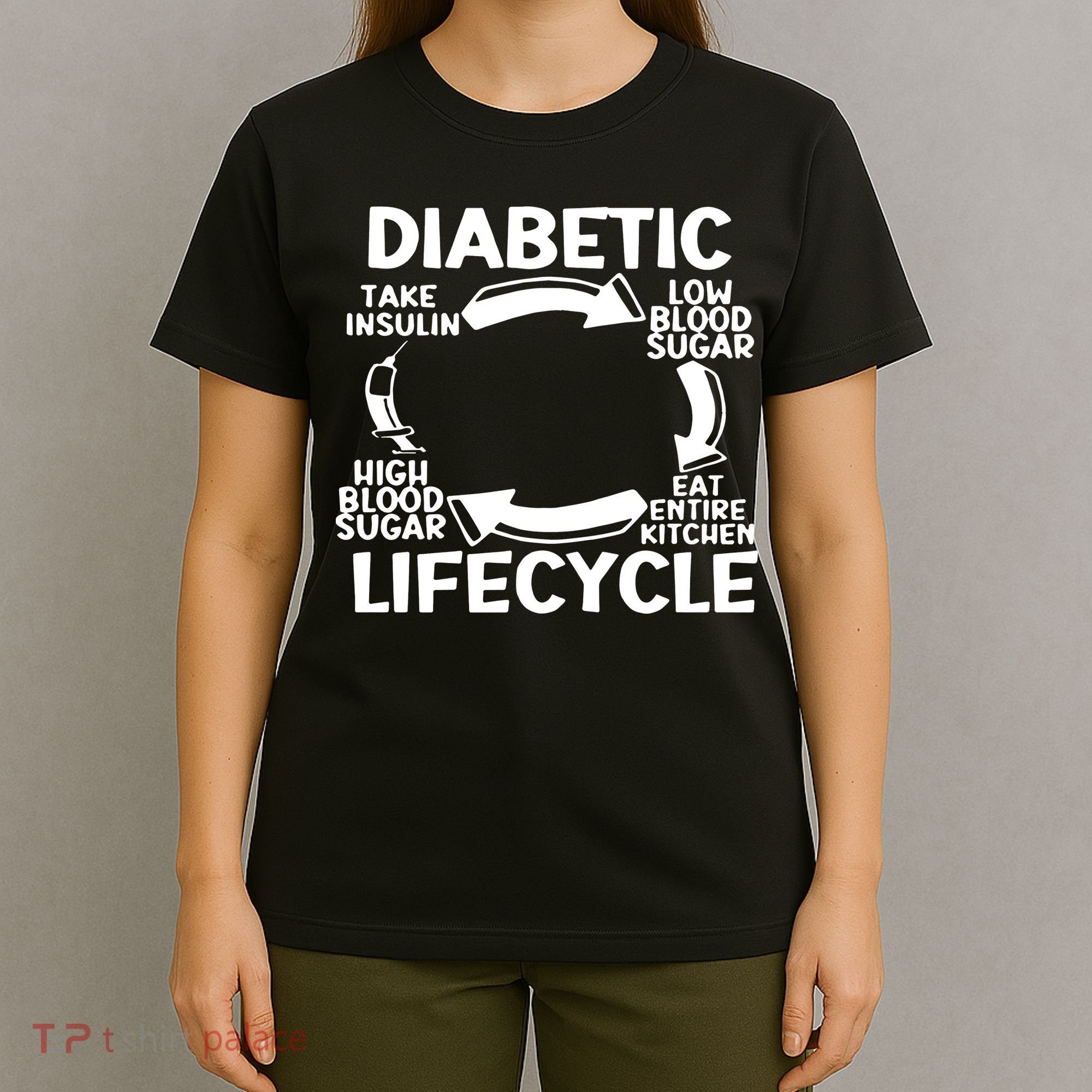 Diabetic Lifecycle Type 1 Diabetes Warrior T-Shirt