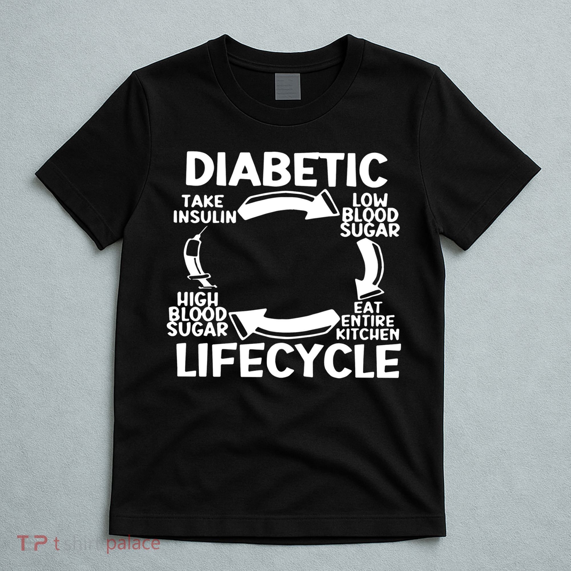 Diabetic Lifecycle Type 1 Diabetes Warrior T-Shirt