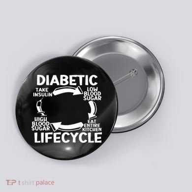 Diabetic Lifecycle Type 1 Diabetes Warrior Button
