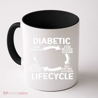Diabetic Lifecycle Type 1 Diabetes Warrior Coffee Mug