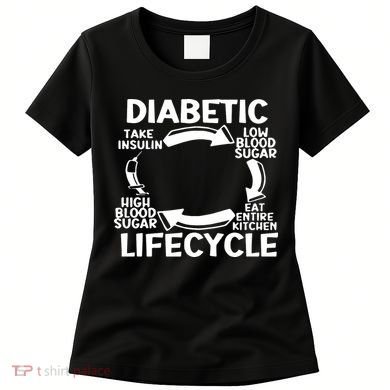 Diabetic Lifecycle Type 1 Diabetes Warrior Women's T-Shirt