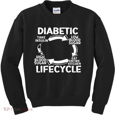 Diabetic Lifecycle Type 1 Diabetes Warrior Kids Sweatshirt
