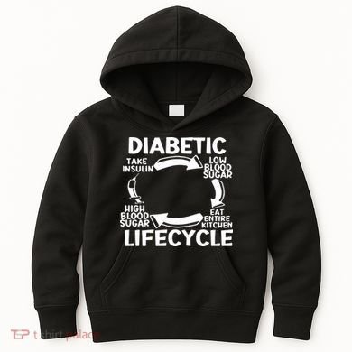 Diabetic Lifecycle Type 1 Diabetes Warrior Kids Hoodie