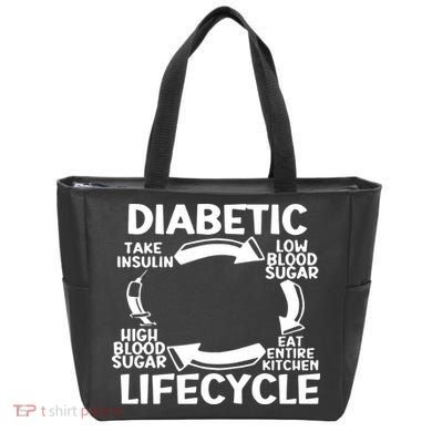 Diabetic Lifecycle Type 1 Diabetes Warrior Tote Bag
