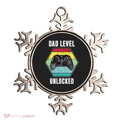 Dad Level Unlocked Gamer Vintage Ornament