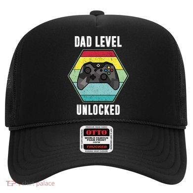 Dad Level Unlocked Gamer Vintage Hat