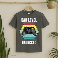 Dad Level Unlocked Gamer Vintage T-Shirt thumb 2