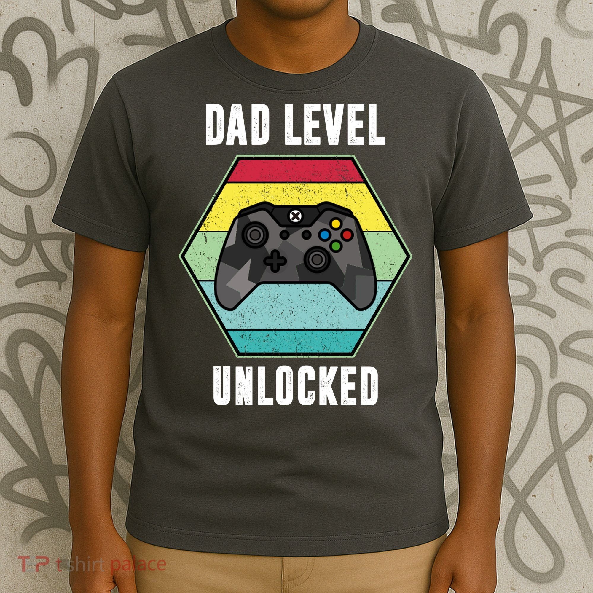 Dad Level Unlocked Gamer Vintage T-Shirt