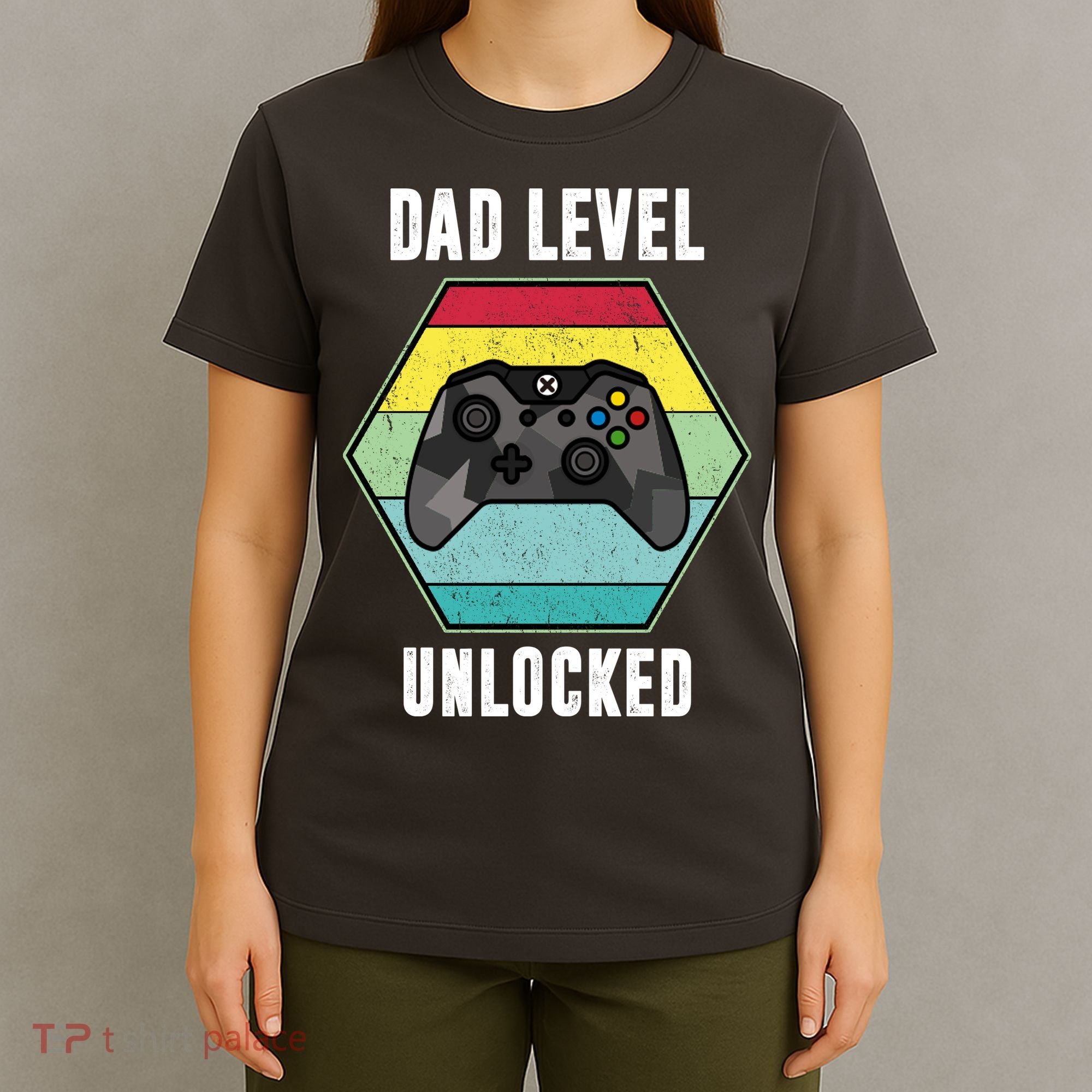 Dad Level Unlocked Gamer Vintage T-Shirt