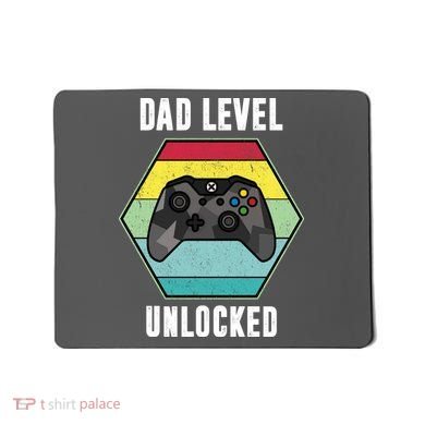 Dad Level Unlocked Gamer Vintage Mousepad