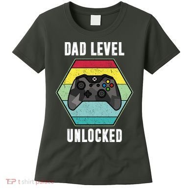 Dad Level Unlocked Gamer Vintage Women's T-Shirt